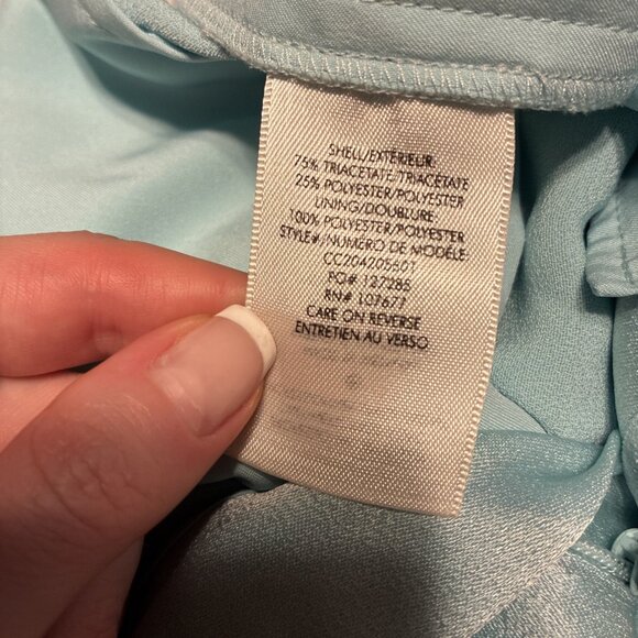 alice olivia conry powder blue satin shorts High Rise 0 Xxs Xs - Picture 6 of 6